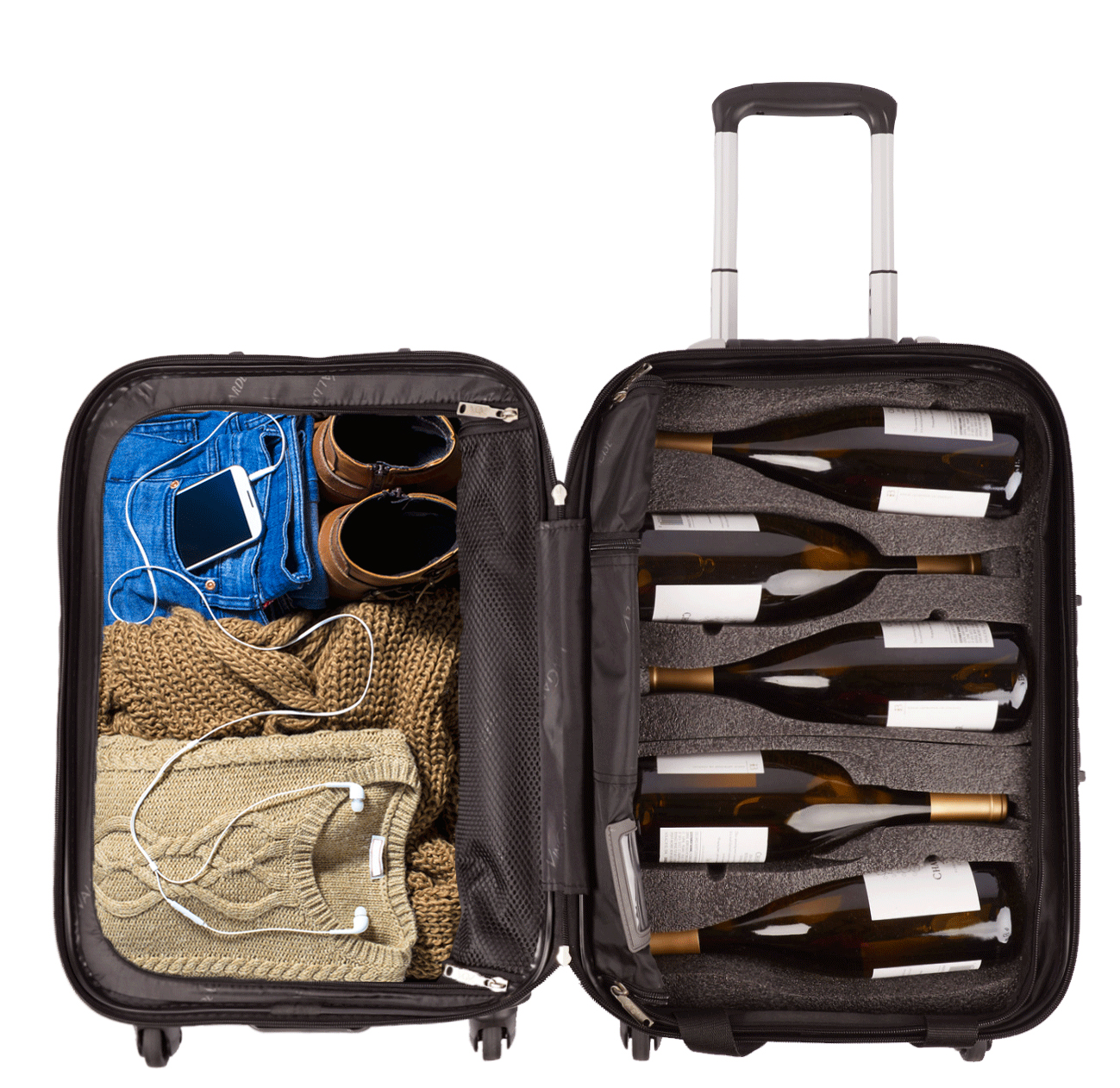 FlyWithWine Canada - Piccolo - 5 bottle Wine Suit case - Image 2